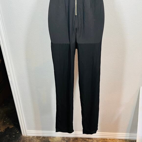 Gianni Bini Jumpsuit Keyhole Cutout Sleeveless Casual Black Pant - 4 - Picture 4 of 9